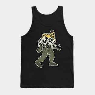 Funny Bigfoot Retro Vintage Mountains Tank Top